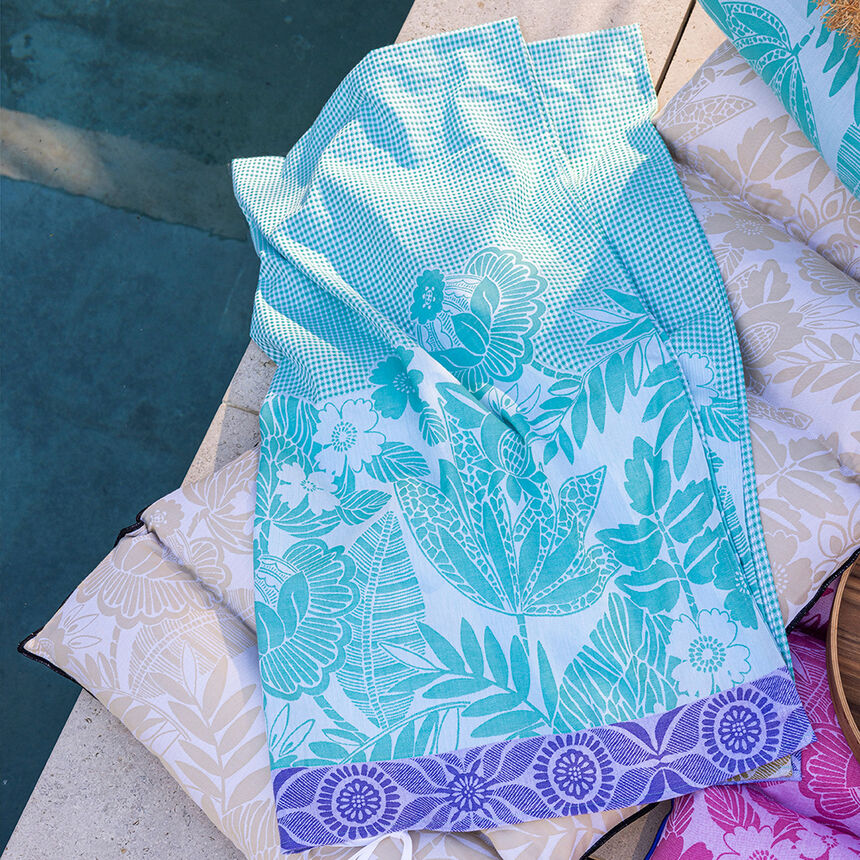 Telo da spiaggia Barbarde Cara&iuml;bes 100x200 100% cotone, , hi-res image number 0